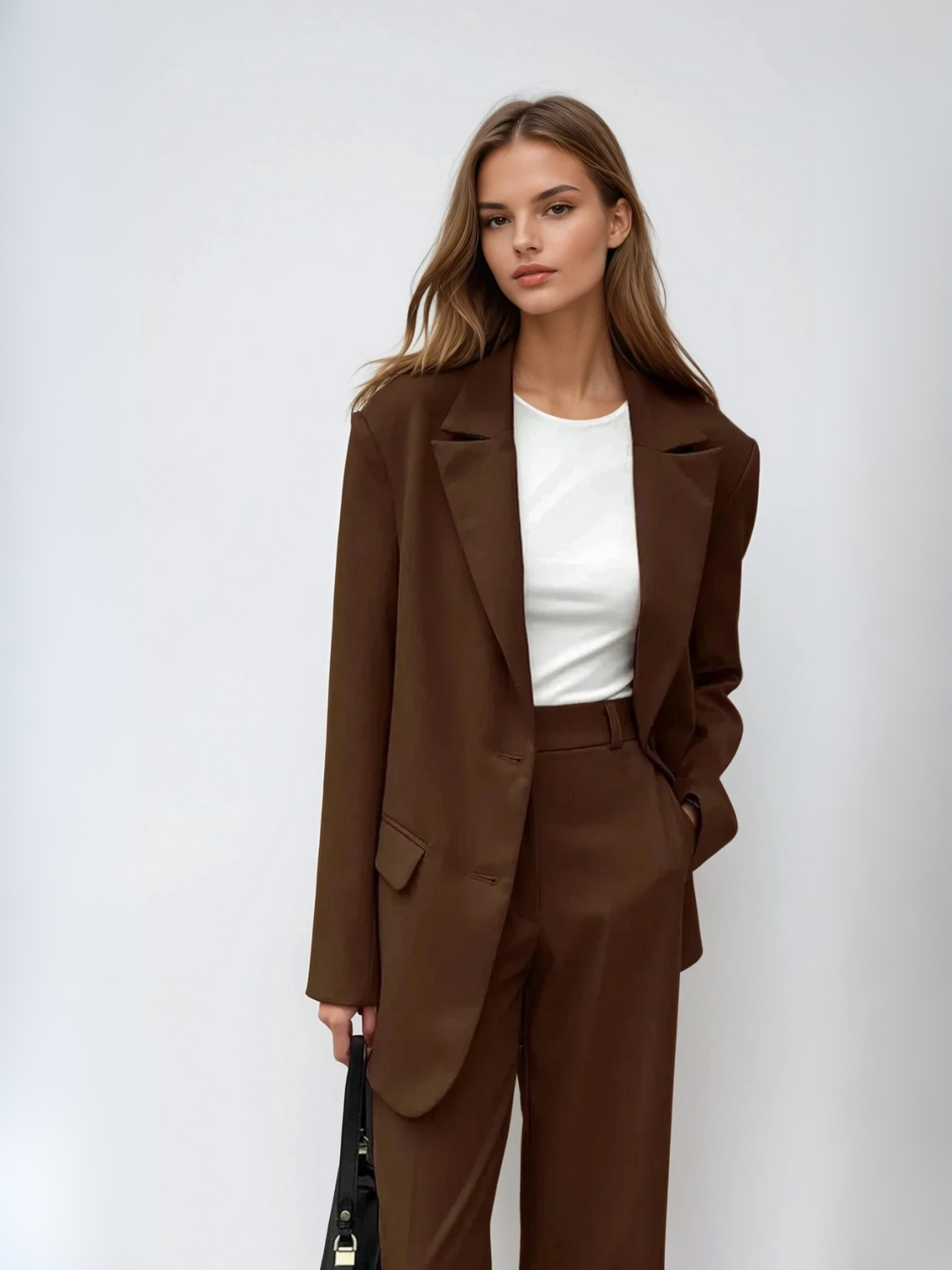 Laroche™ | Ensemble Blazer Vintage Mocha & Pantalons Large
