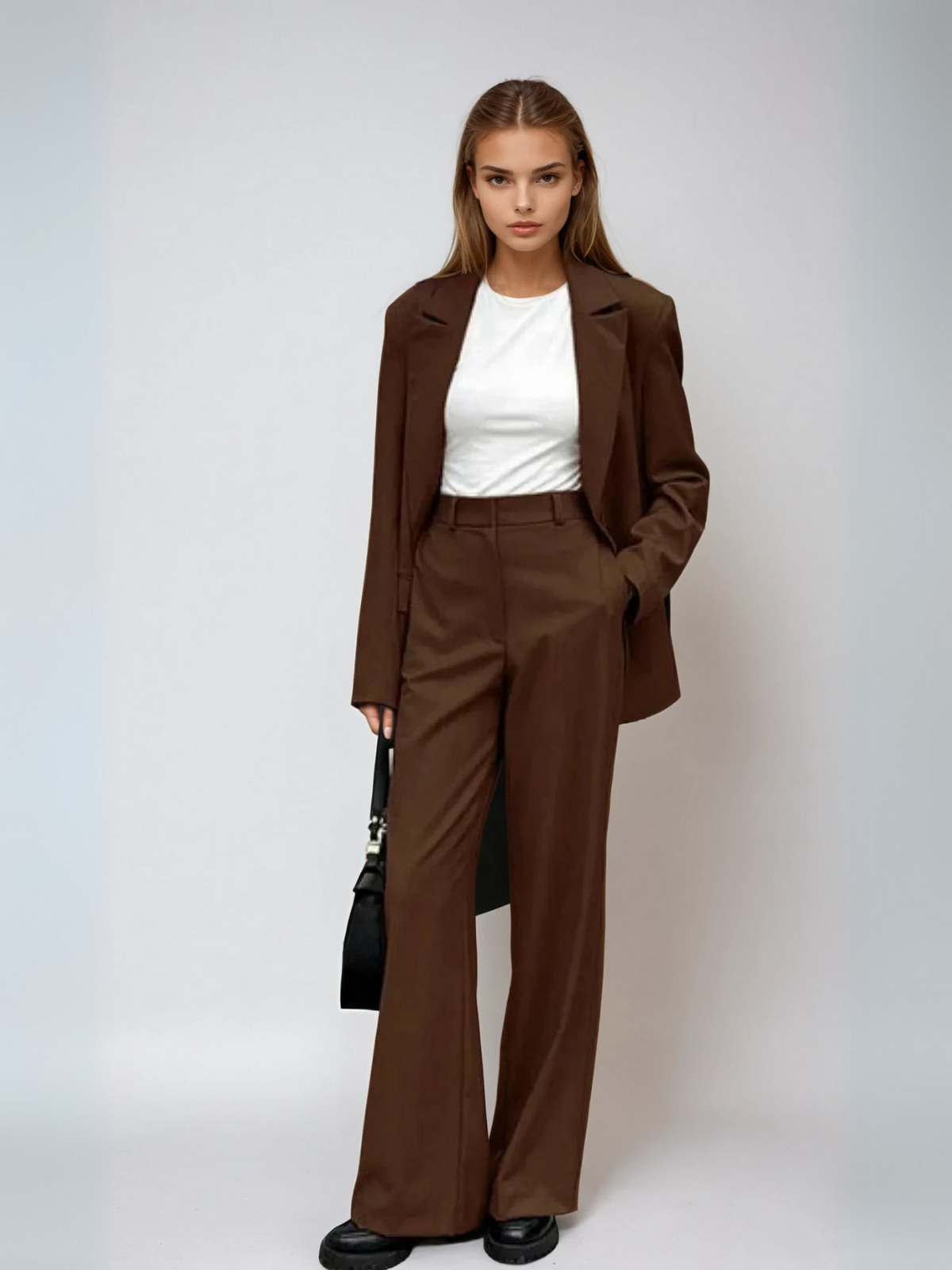 Laroche™ | Ensemble Blazer Vintage Mocha & Pantalons Large