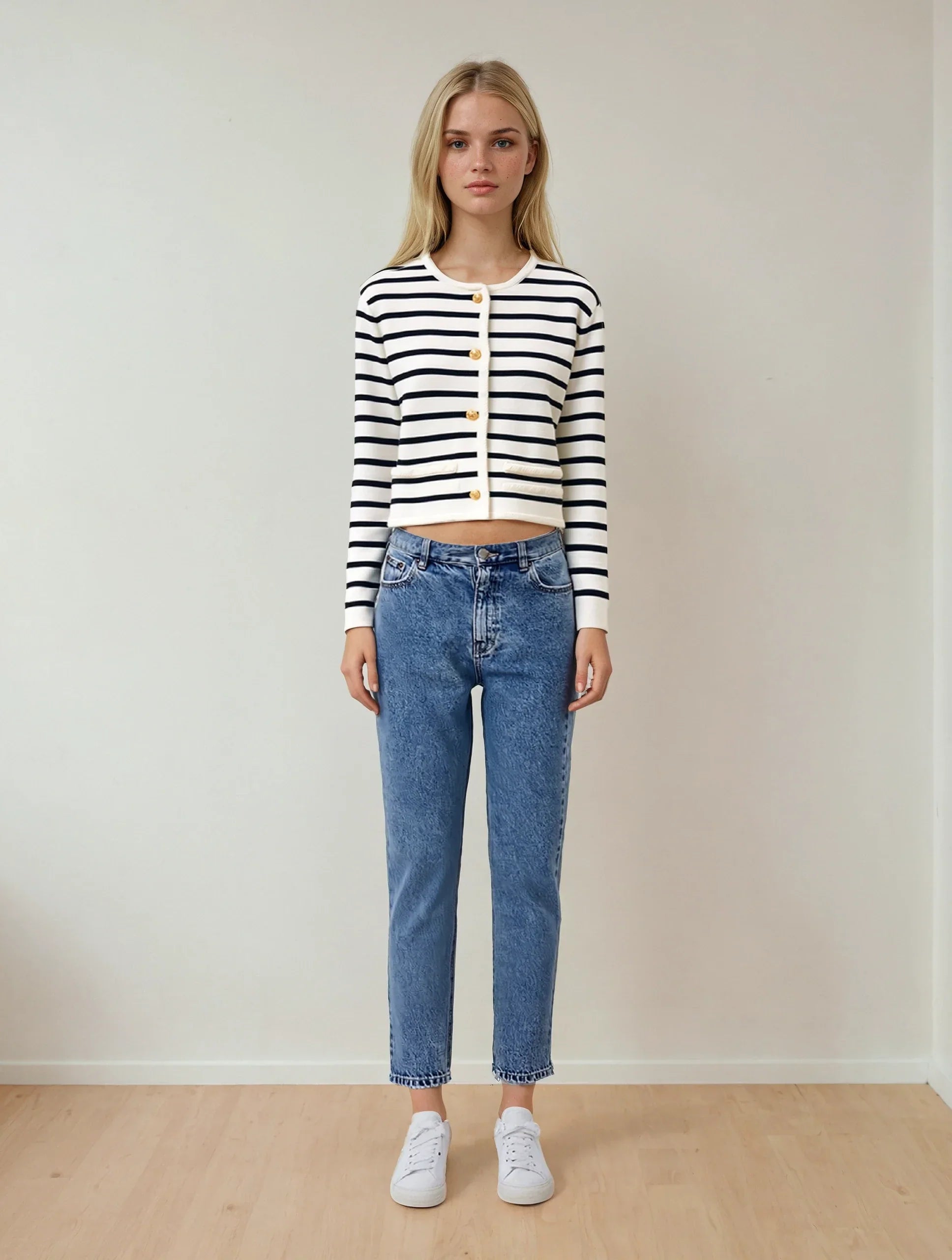 Laroche™ | Cardigan Tricot Rayé