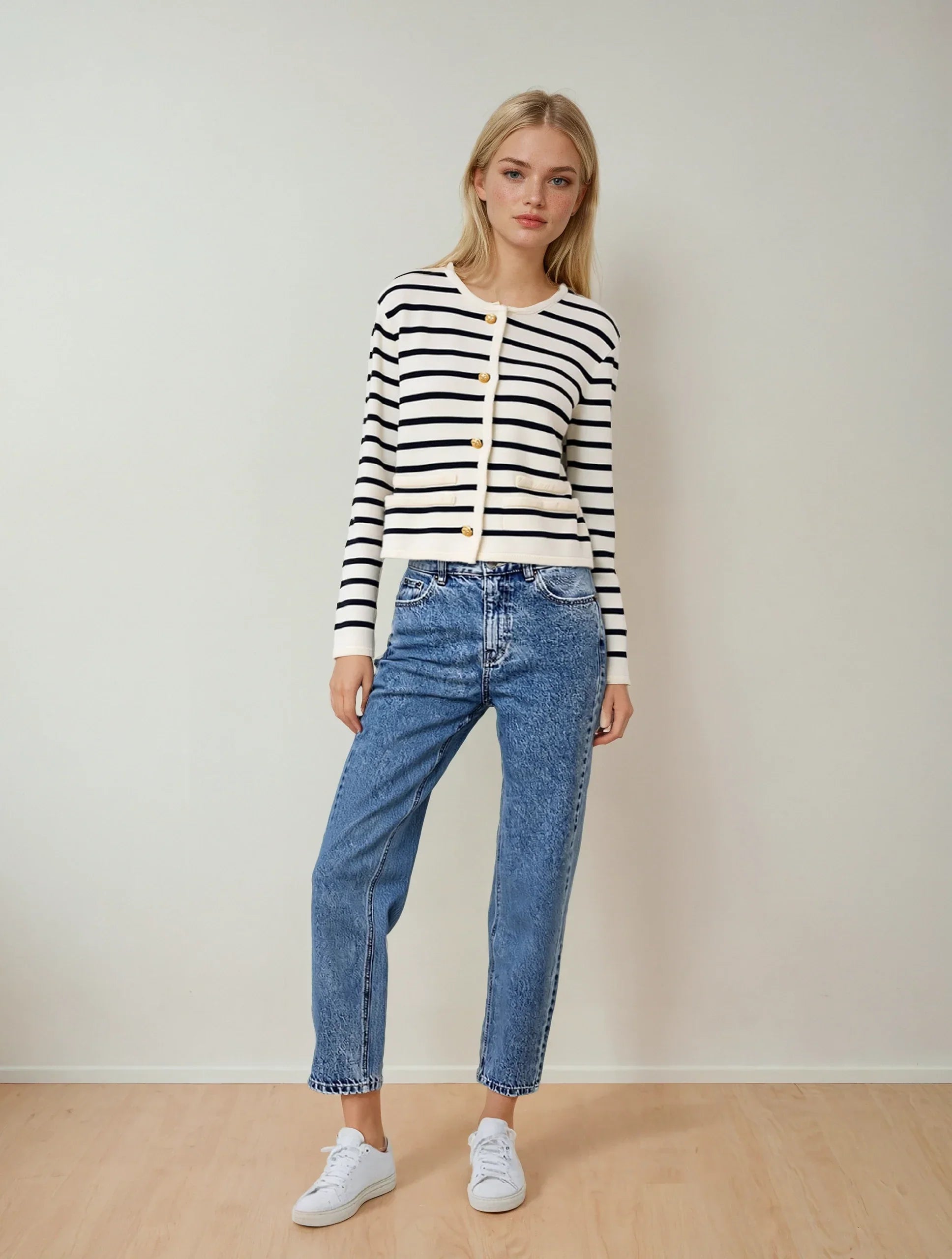Laroche™ | Cardigan Tricot Rayé