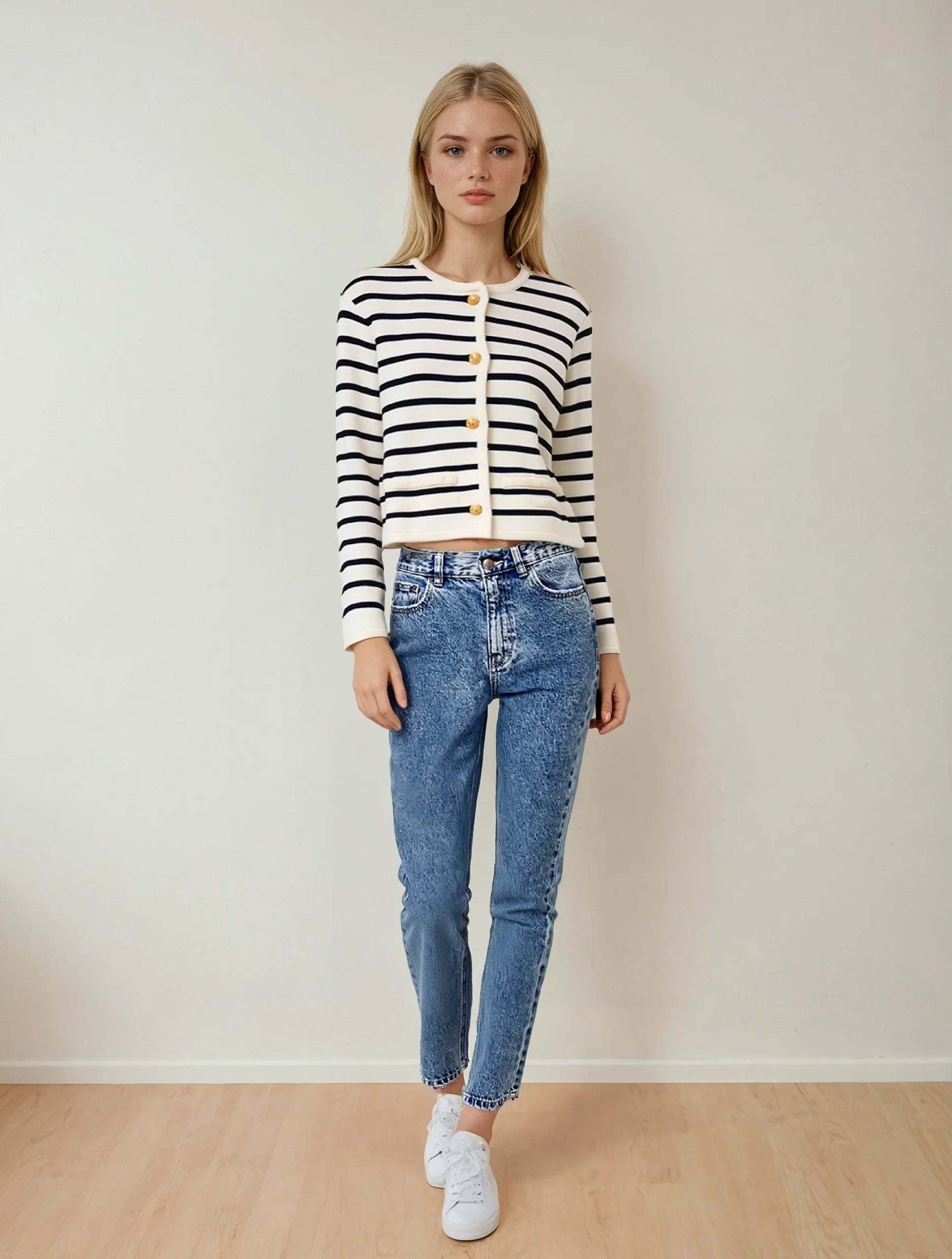 Laroche™ | Cardigan Tricot Rayé