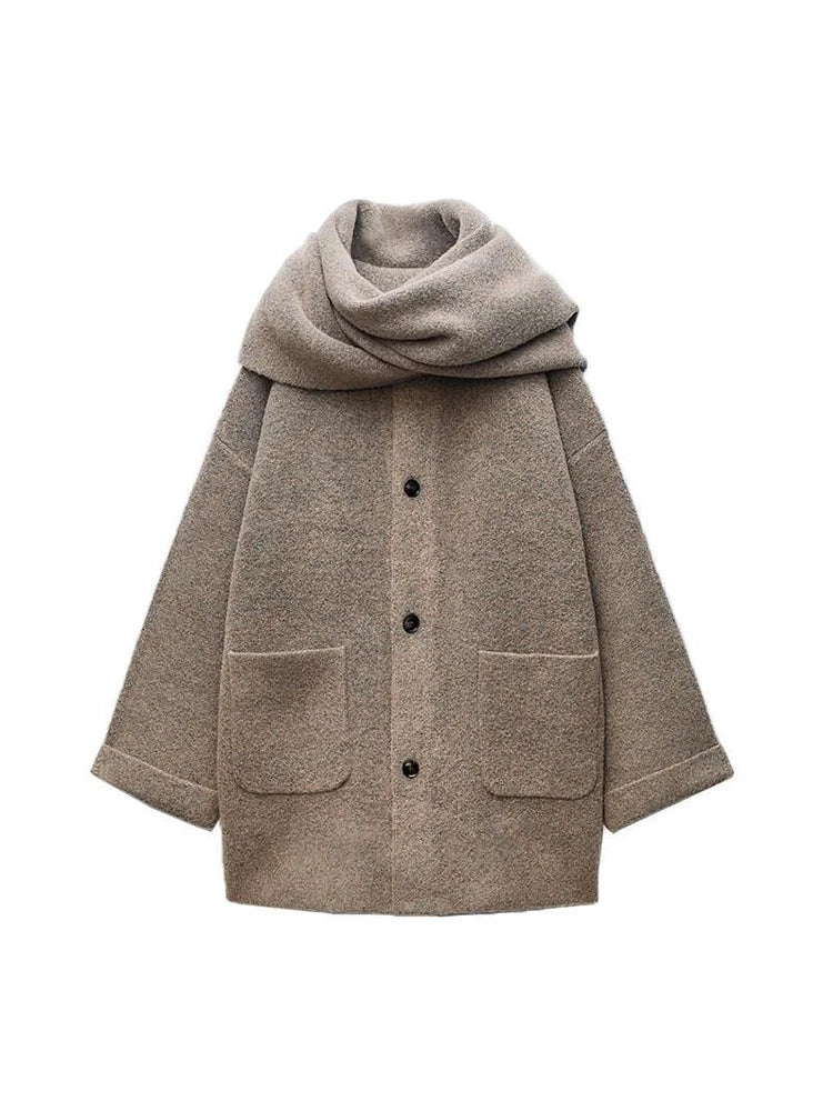Laroche™ | Gilet/Veste Tricoté avec Écharpe