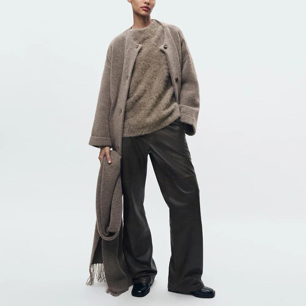 Laroche™ | Gilet/Veste Tricoté avec Écharpe