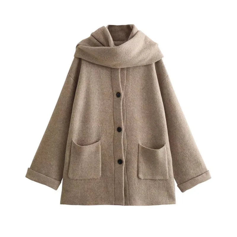 Laroche™ | Gilet/Veste Tricoté avec Écharpe
