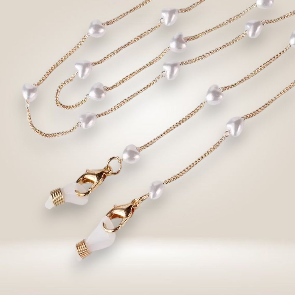 Laroche™ | Chaîne de Lunettes Dorée avec Accents de Perles