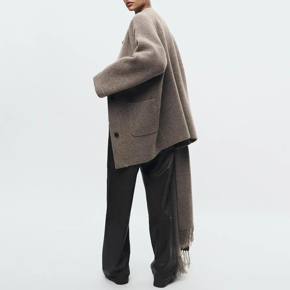 Laroche™ | Gilet/Veste Tricoté avec Écharpe