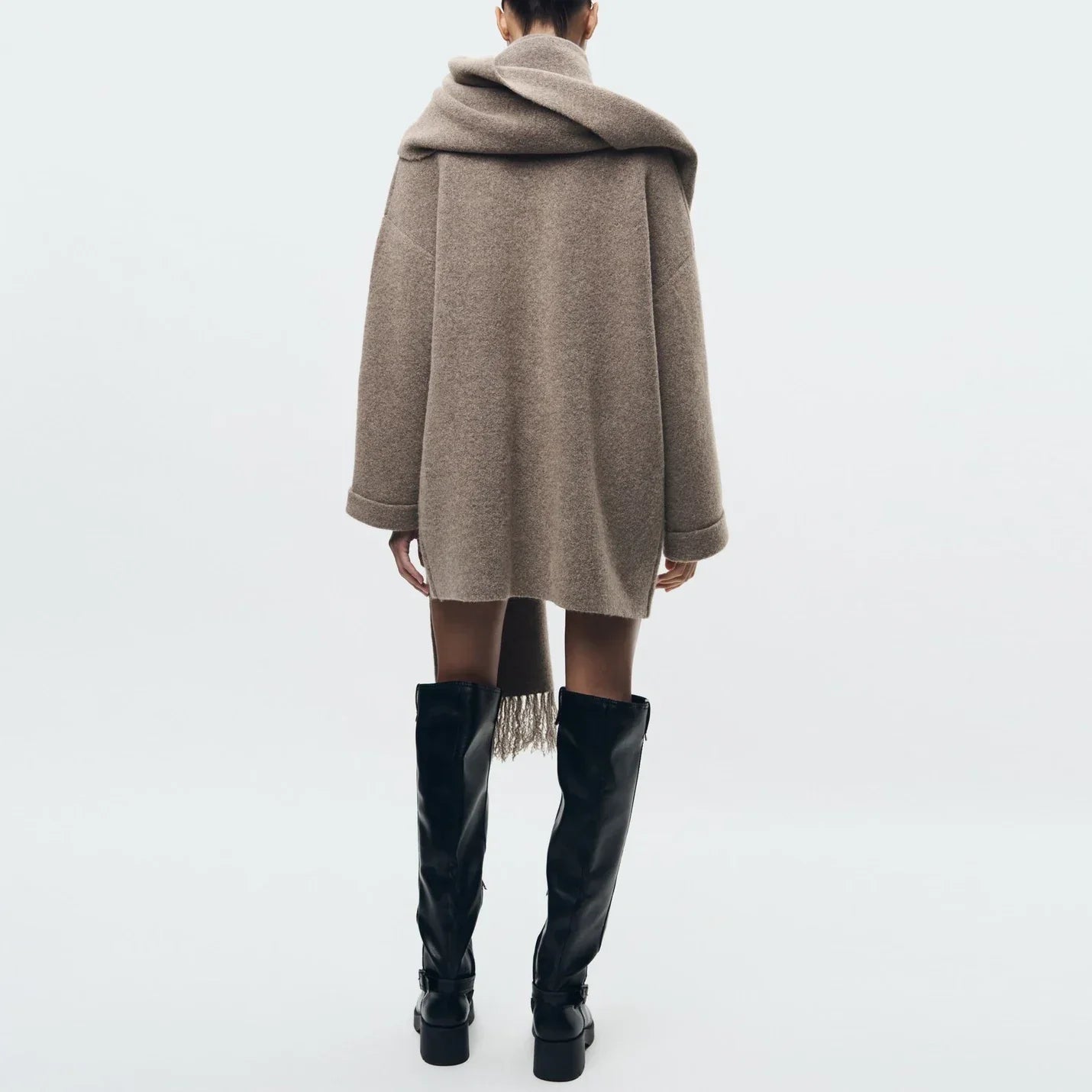 Laroche™ | Gilet/Veste Tricoté avec Écharpe
