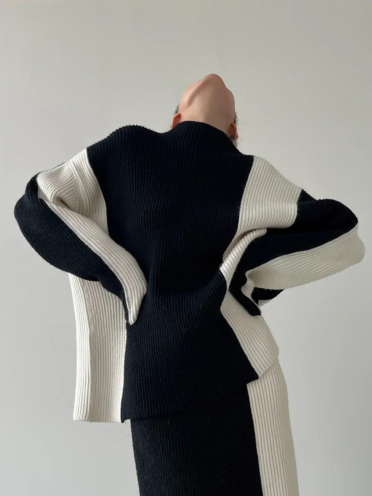Laroche™ | Ensemble coordonné en tricot à deux pièces Stripe