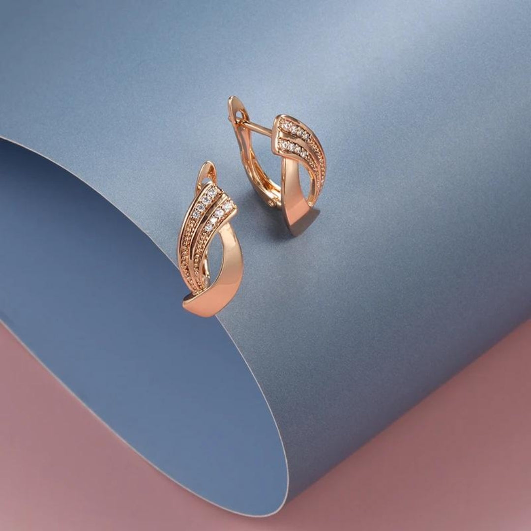 Laroche™ | Boucles d'oreilles en swirl plaquées