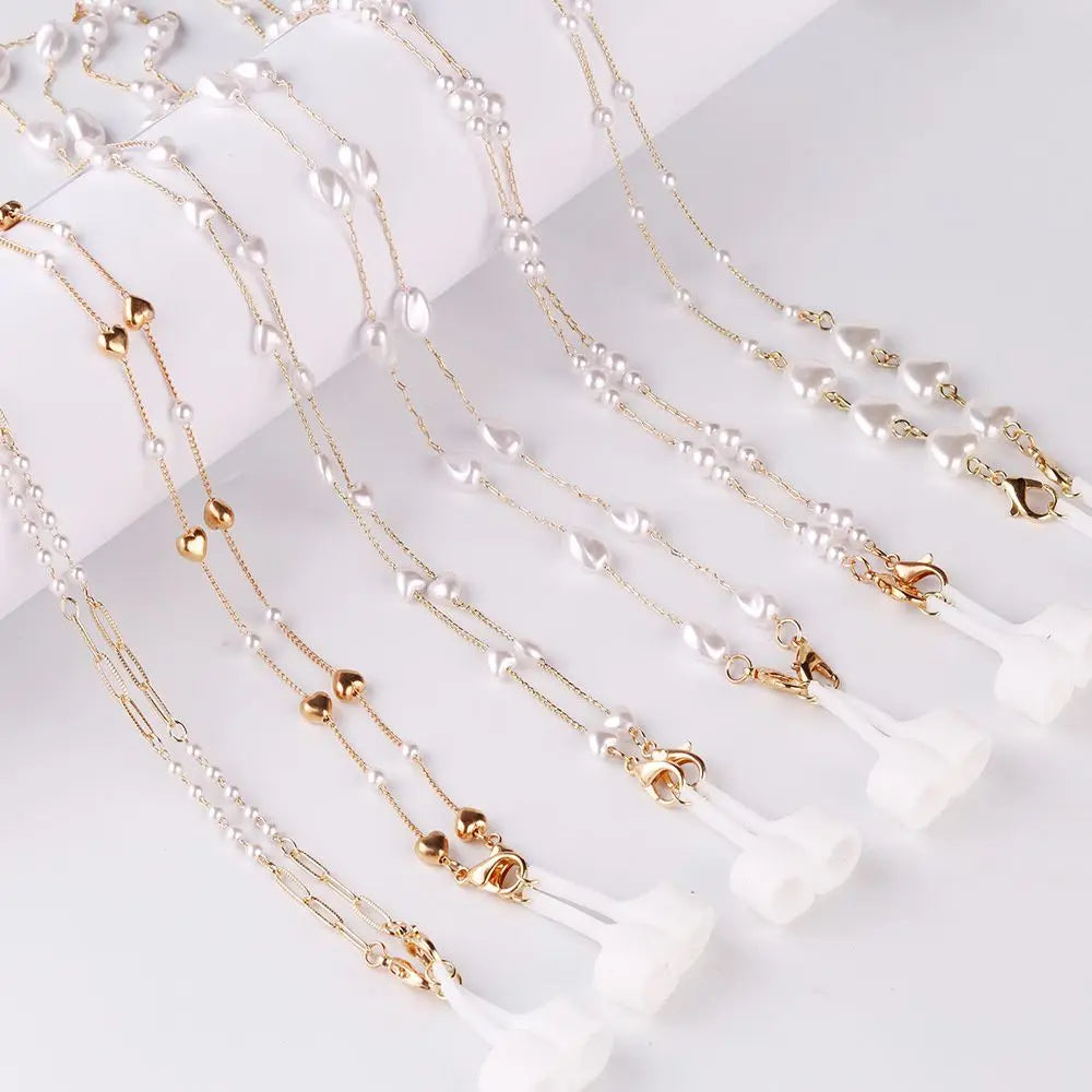 Laroche™ | Chaîne de Lunettes Dorée avec Accents de Perles